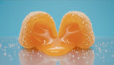 Protein Candy with a liquid center bursting with sweet juicy flavor and granulated sugar coating.