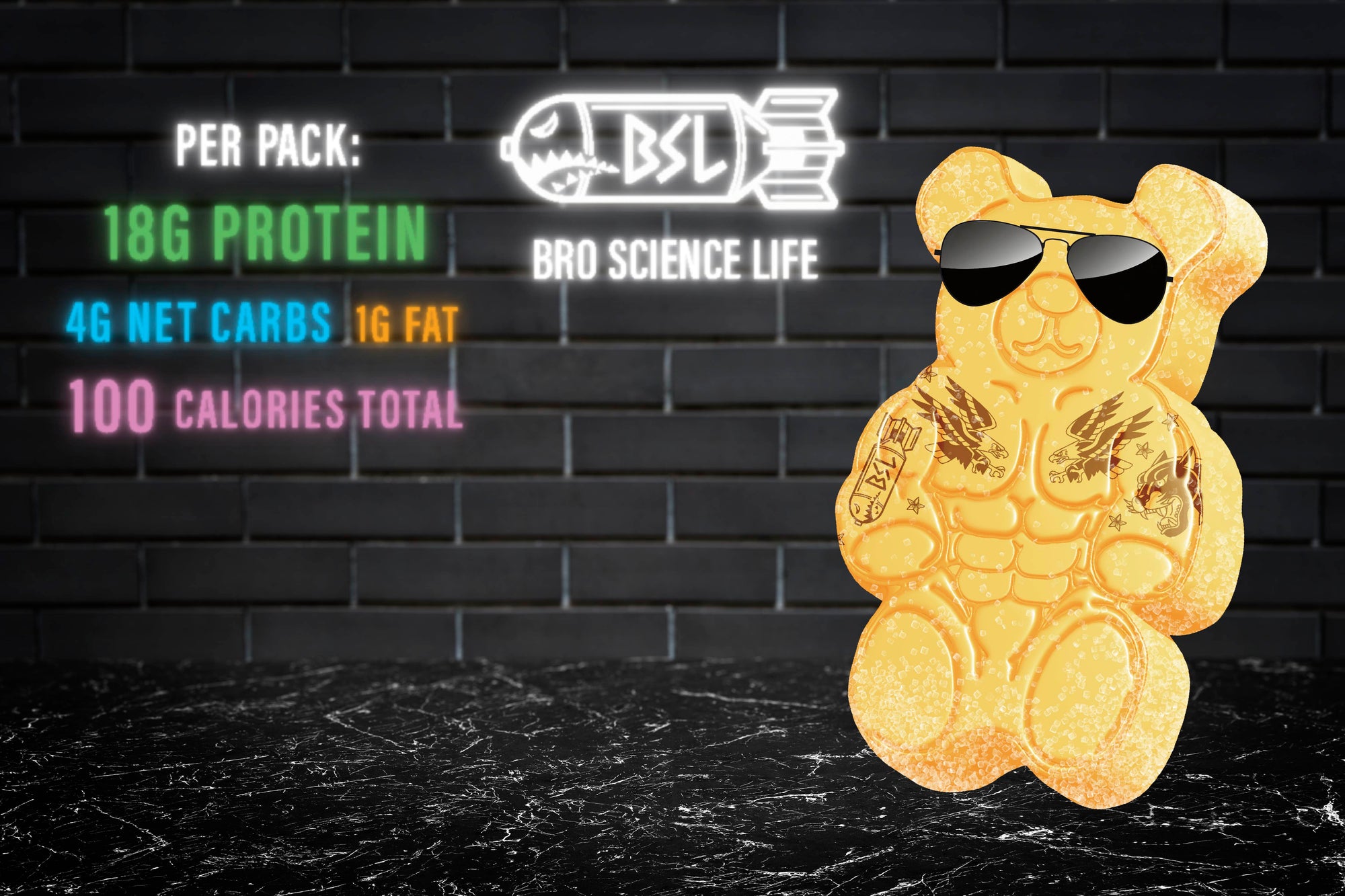Gym Candy Protein Gummy Bears Gain Gummies